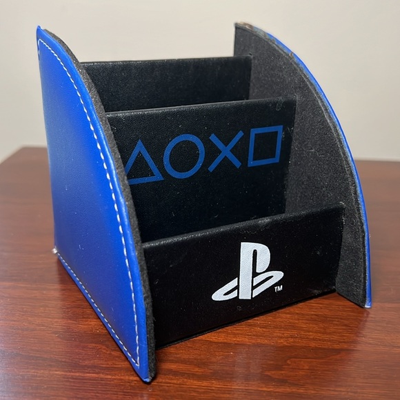 Culturefly Sony PlayStation Blue and Black Desk Organizer / Display Stand - Picture 2 of 7